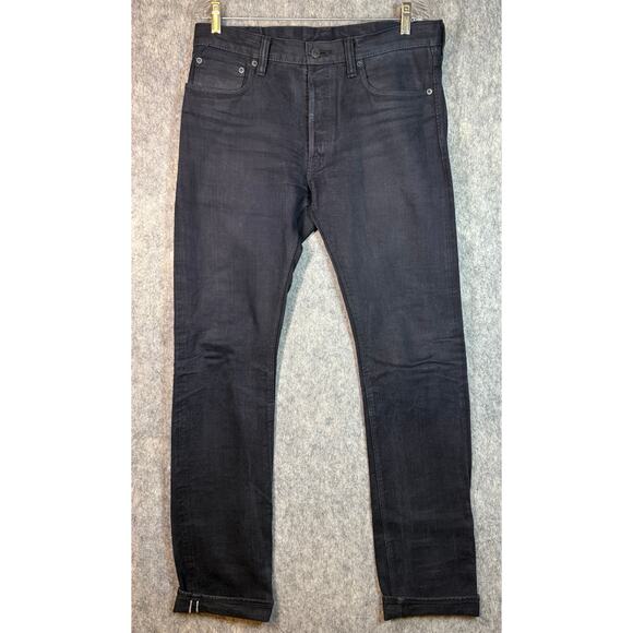 SYOAIYA x BLUE IN GREEN JAPAN Selvedge Handmade Dark Blue Jeans Straight W33 - Picture 1 of 11